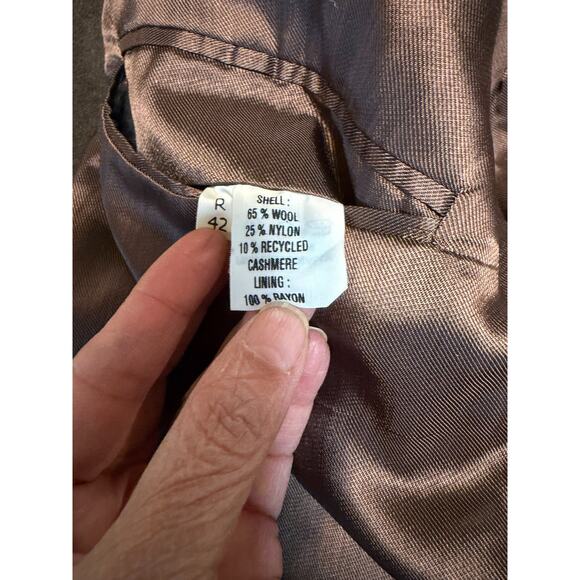 Men’s Brown classic Preppy Heritage Retro Wool/Cashmere Blend Coat Bulgaria-42R - Picture 5 of 8